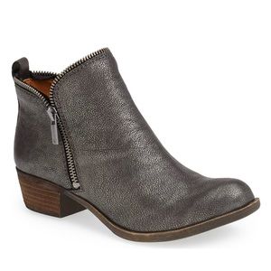 Lucky Brand “Bartalino” Pewter Gray Ankle Boots